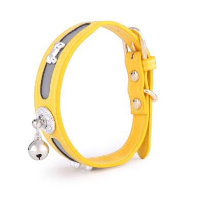 China Stocked Recommend New Bone Cat and Dog Collars Personalized Pet Cats and Dogs Collars Reflective for sale