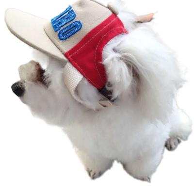 China New Hot Sale Pet Hat Stocked Outdoor Adjustable Dog Baseball Hat for sale