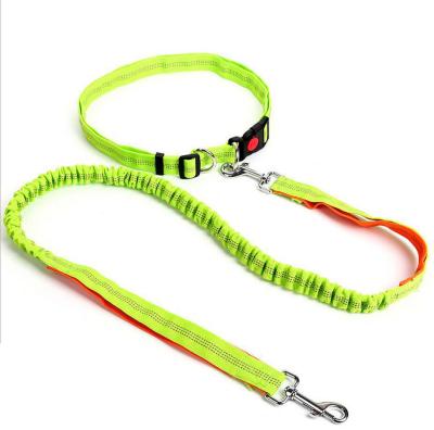 China Durable Pet Running Belt Elastic Dog Leash Set Hands Collar Free Dog Leash Retractable Harness Rope For Animals for sale