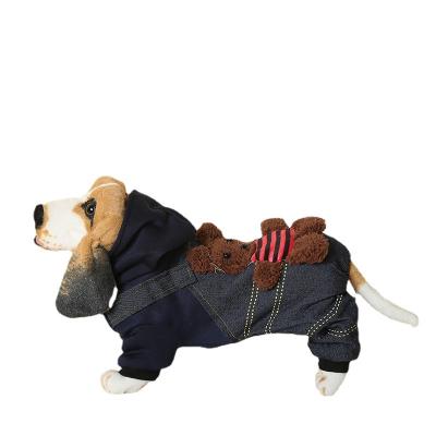 China Four Legged Dog Clothes Cowboy Clothes New Viable Thick Pet Clothes Autumn And Winter Warm Clothing for sale