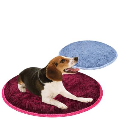 China Hot Sale Four Seasons Plush Pet Bed Cushion Sleep Mat For Pet Stocked Universal Round Bed for sale