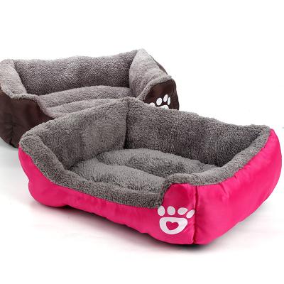 China Plush Cotton Pet Beds Manufacturer Sustainable Waterproof Breathable Heating Luxury Sofa Bed for sale