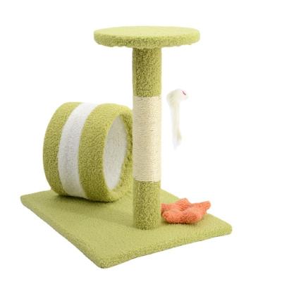 China Scratch Post Viable Small Cat Tree Towers Cat Fun Interactive Cat Scratcher Post for sale