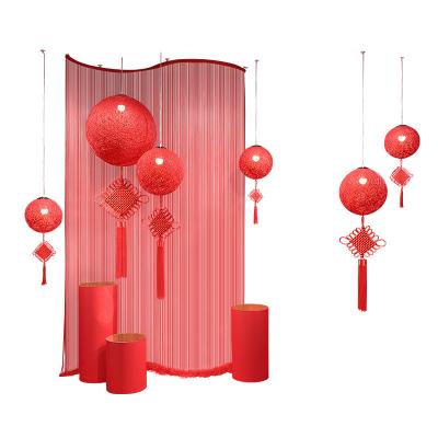 China SCIENTIFIC LABOR ORGANIZATION Display Design Reunion Lantern New Year Window Decor Window Display Props 0176 for sale