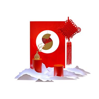 China SCIENTIFIC LABOR ORGANIZATION Display Design New Year Chinese Style Decorations Store Show Clothing Window Display Props 0143 for sale
