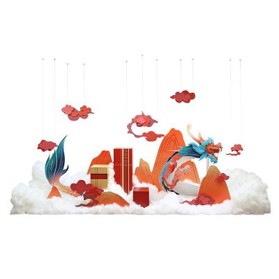 China Europe SCIENTIFIC LABOR ORGANIZATION Display Design Flying Dragon In The Sky Chinese New Year Decorations Window Display Decor for sale