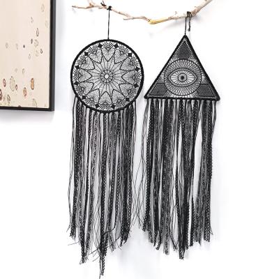 China Handwoven Dream Catcher for Black Eye of God Moon Hanging Star Wall Hanging Home Decor Dreamcatchers for sale