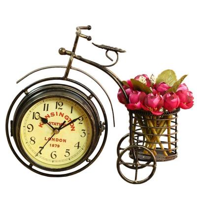 China Beautiful interior decoration and accessories metal clock home decoration flowers works for home decoration for sale