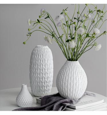 China Nordic unique ceramic ornamental vase design vases luxury home decoration for sale