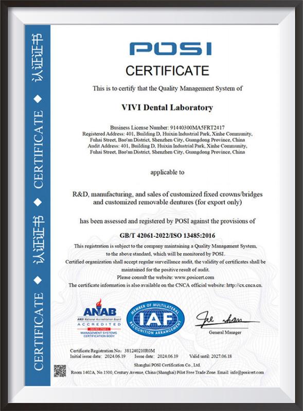 FDA - VIVI DENTAI LABORATORY