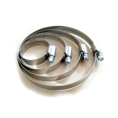 China Pipe Flange Stainless Steel Worm Drive SS201 SS304 American Kind Pipe Clamp for sale