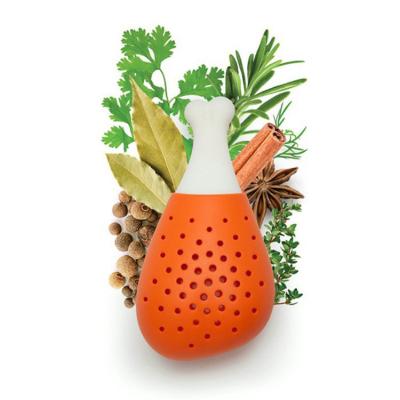 China Viable Creative Chicken Infuser Spice Soup Stew Filter Sieve Filter Silicone Seasoning Bag for sale