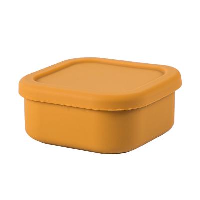 China Microwavable Airtight Silicone Baby Food Storage Containers 500ml Lids Baby Food Bowl Containers Microwavable Silicone Storage Box for sale