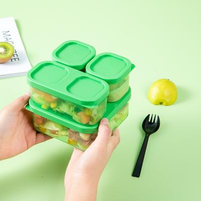 China Stackable Lunch Viable Salad and Microwave Safe Viable Containers Set Leakproof Creative Kids Bento Lunch Box for sale