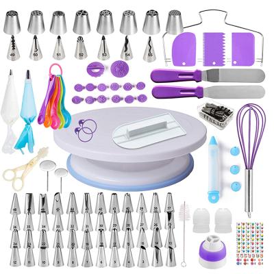 China 137 Viable Viable Pastry Baking Tool Kit Cake Decorating Supplies Wholesale Baking Cake Decorating Set for sale