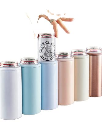 China Durable 12oz Stainless Steel Can Sleeve Can Cooler For Thin Beer And Hard Seltzer Double Wall Vacuum Insulated Beverages Rack for sale