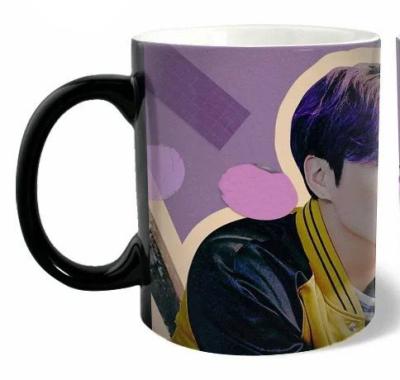 China Viable Wholesale Kpop Idol Merchandise Bangtan Boys Color Changing Ceramic Mugs for sale