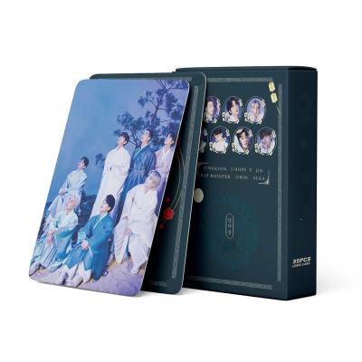 China 2022 South Korean Wholesale Popular Kpop Bantan Boys Group 55pcs/box Jungkook Jimin V Jin Suga Magazine Photo Card Lomo Card for sale