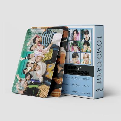 China South Korean Wholesale Popular Kpop Group 55pcs/box Nct 127 2022 Magazine Photo Card Lomo Cards for sale