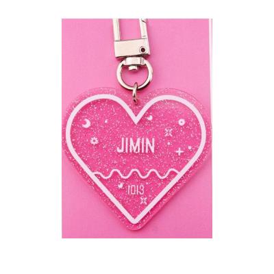 China Wholesale Decoration Gift Kpop Idol Bantan Boys Team Custom Shiny Gradient Plastic Acrylic Key Chain for sale