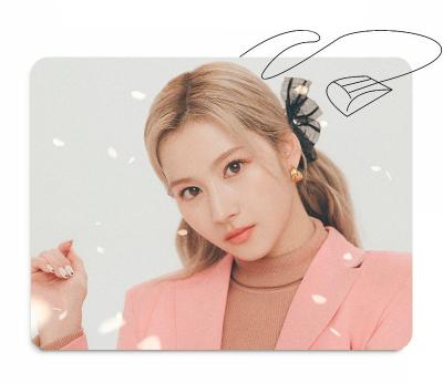 China Lovely Wholesale Kpop Idol Merchandise Twice Butter Printed Rubber Mouse Pad for sale