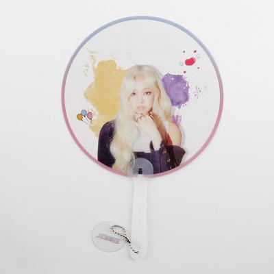 China South Korean Idol Goods Wholesale Kpop Poster Photo Black Pink Custom Around Plastic Fan for sale