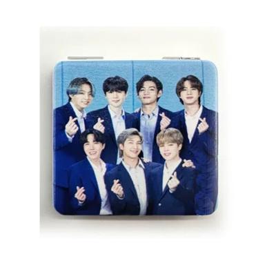 China Bangtan Double-Faced Boys Wholesale KPOP Souvenir Idol Butter Stray Kids Pocket Makeup Mirror for sale