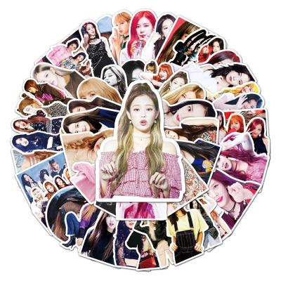 China 52pcs/box South Korean Popular Black Kpop Wholesale Group Magazine Photo Sticker Pink for sale