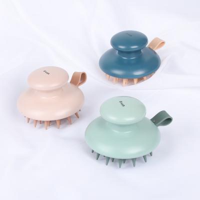 China Round Portable Handheld Shower Hair Washing Comb Silica Gel Hair Comb Massage Care Brush Shampoo Brush for sale