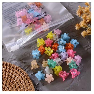 China Plastic Sling Mini Hair Claw Mickey Rabbit Butterfly Small Crab Star Flower Hair Clip Kids Girls Cute Candy Hair Accessories for sale