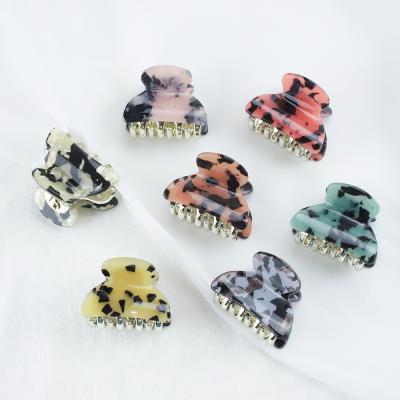 China Fashion Women Hair Accessories Girls Tortoiseshell Hairpin 4CM Acrylic Cute Wholesale Acetate Cute Small Hair Claw Clip Hair Sling Hair Clips Women Hair Claw Clips 4CM for sale