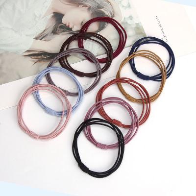 China Fashion Hair Bands Hair Tie Top Ponytail Women Accessories Colorful Black Rubber Scrunchies Elastic Hair Tie Holder for sale