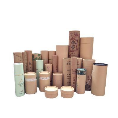 China Recycled Materials Biodegradable Materials Box Paper Tube Cylinder Cosmetic Packaging Box For Tea Cosmetics Food for sale