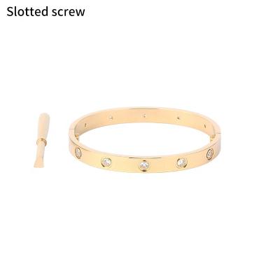 China Fashion stocked for men and women 316L stainless steel love screw bangle bracelet with screwdriver for sale