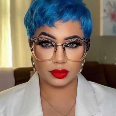 China New Fashion Personality Glass Anti Cat Eye Frame Large Blue Light Glass Flat Frame for sale