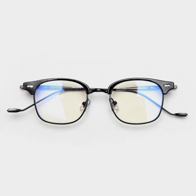 China For Men And Women Blue-Ray Glass Small Square Metal Star Style Reading Glasses Anti Myopia With Glass Frame for sale