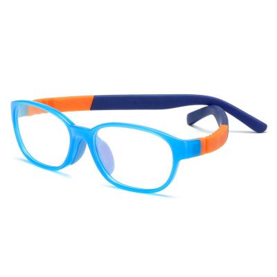 China Fashionable Nylon Flat Glass Anti Reading Glasses Glasses Anti Myopia Blue Light Frame For Kids And Students for sale