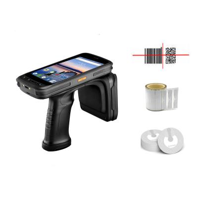 China LJYZN Android 6.0 Laser Wifi Rugged Handheld Wireless Barcode Reader NFC 860-860mhz RFID QR Code IP65 PDA Reader 164.2*80.0*24.3mm for sale