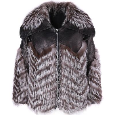 China 2022 Autumn New Turn-Down Collar Real Fur Coat Ladies Anti-wrinkle Ladies Fox Fur Coat For Women for sale