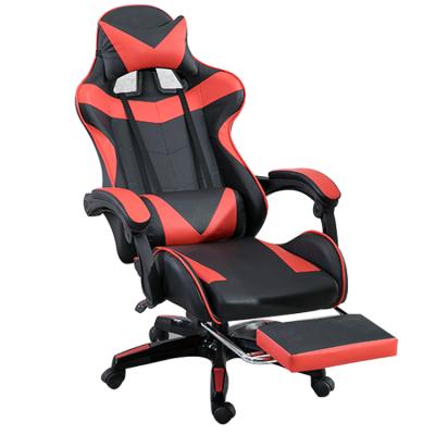 China (Height)Adjustable Gaming Chair Leather Office Chair Black And Red Computer Chair for sale