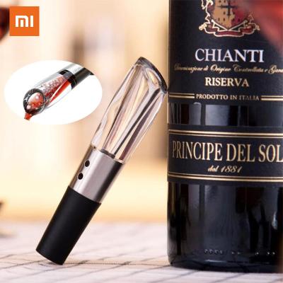 China Xiaomi CIRCLE JOY Stainless Steel Fast Wine Decanter Mini Portable Wine Filter Air Intake Bottle Pourer Aerator Family Bar for sale