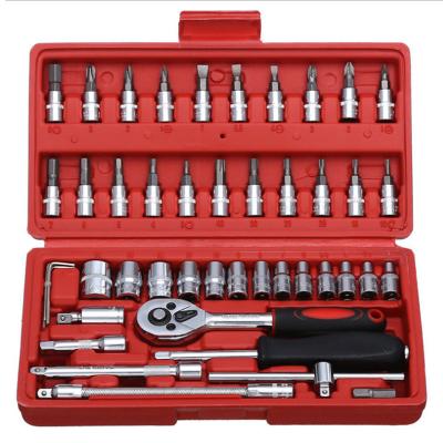 China INNO 46 PCS Household Tool Kit Economy Auto Repair Kits Flex Head Wrench Ratchet Spanner Set for sale