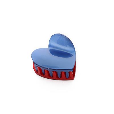 China Fashion Korean Air Scuff Hair Style Acetate Hair Claw Clips Heart Shaped Hairpin Two for sale