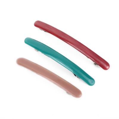 China French clip hair acetic acid candy color A-character cut Japanese style simple temperament hair clip broken spring clip for sale