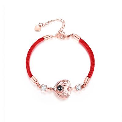 China FASHIONABLE 100 Languages ​​Fashion I Love You Jewelry All-match Creative Deer Genstone Bracelet Crystal Bracelet for sale