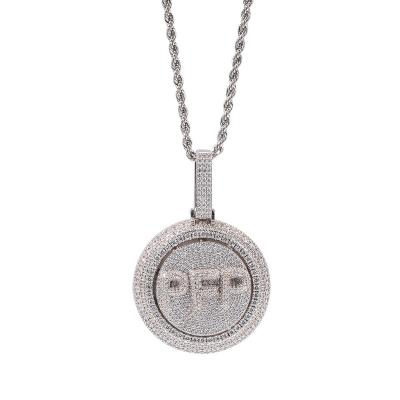 China TRENDY Customized Revolving Letter Necklace Micro-inlaid Solid Zircon Combination Stitched Pendant Jewelry for sale