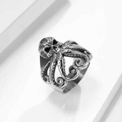 China 2022 FASHIONABLE Mens Chunky Stainless Steel Ring Vintage Titanium Steel Rings for sale