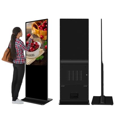 China 65 Inch LCD Indoor Advertising TV Screens Floor Standing Advertising Advertising Display Android / Victory Signage With Split-screen Function for sale