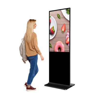 China 55 Inch Indoor Floor Standing Vertical Commercial LCD TV Kiosk Totem Digital Signage Poster Digital Display For Advertising for sale