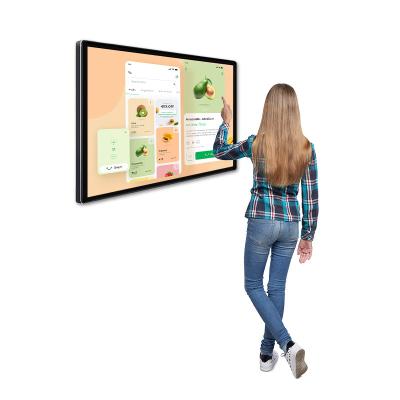 China Indoor Wall Mounted Wall Mounted LCD Digital Signage Wall Mounted Touch 55 Inch Commercial LCD Digital Signage Touch Screen for sale